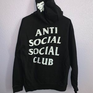 Anti social social club black hoodie size M